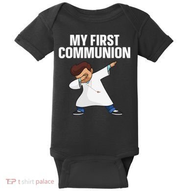 First Communion Art For 1st Holy Communion Baby Bodysuit