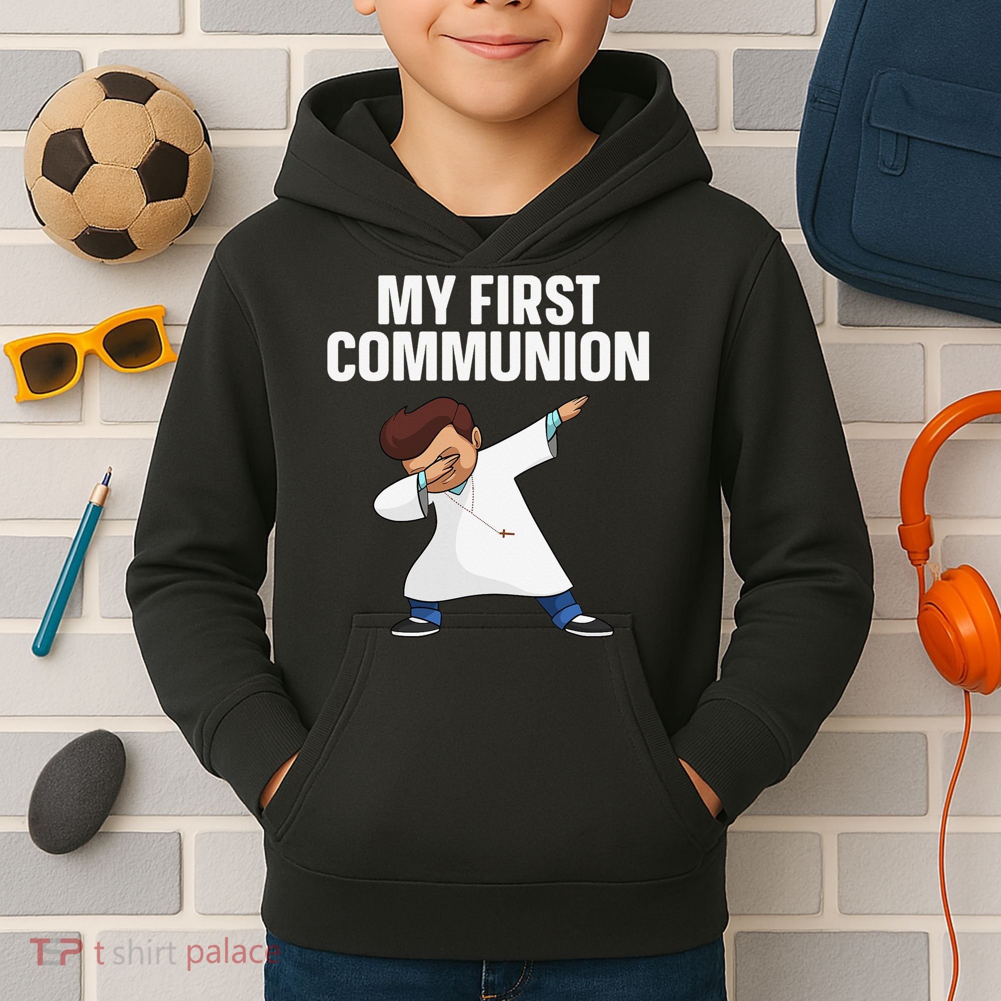 First Communion Art For 1st Holy Communion Kids Hoodie