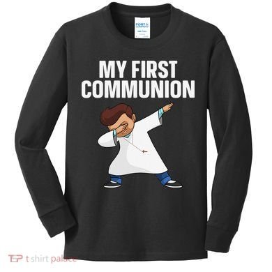 First Communion Art For 1st Holy Communion Kids Long Sleeve Shirt