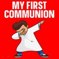 First Communion Art For 1st Holy Communion Santa Hat thumb 1