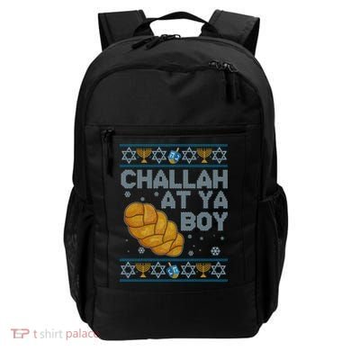 Funny Challah At Ya Boy Ugly Hanukkah Sweater Backpack