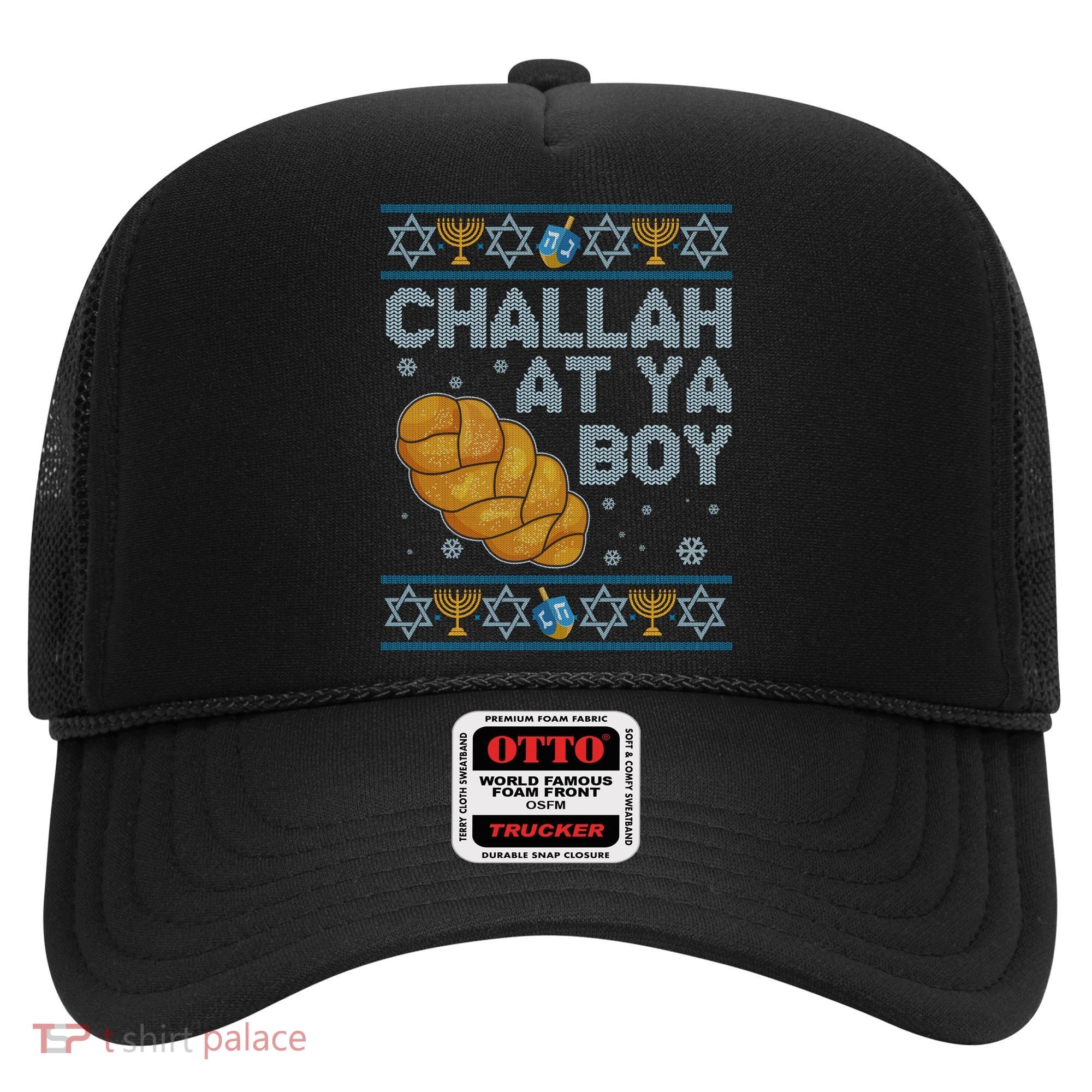 Funny Challah At Ya Boy Ugly Hanukkah Sweater Hat
