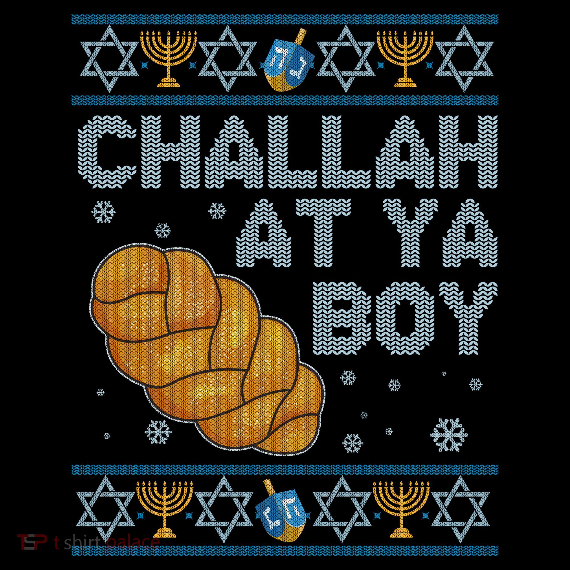Funny Challah At Ya Boy Ugly Hanukkah Sweater Visor