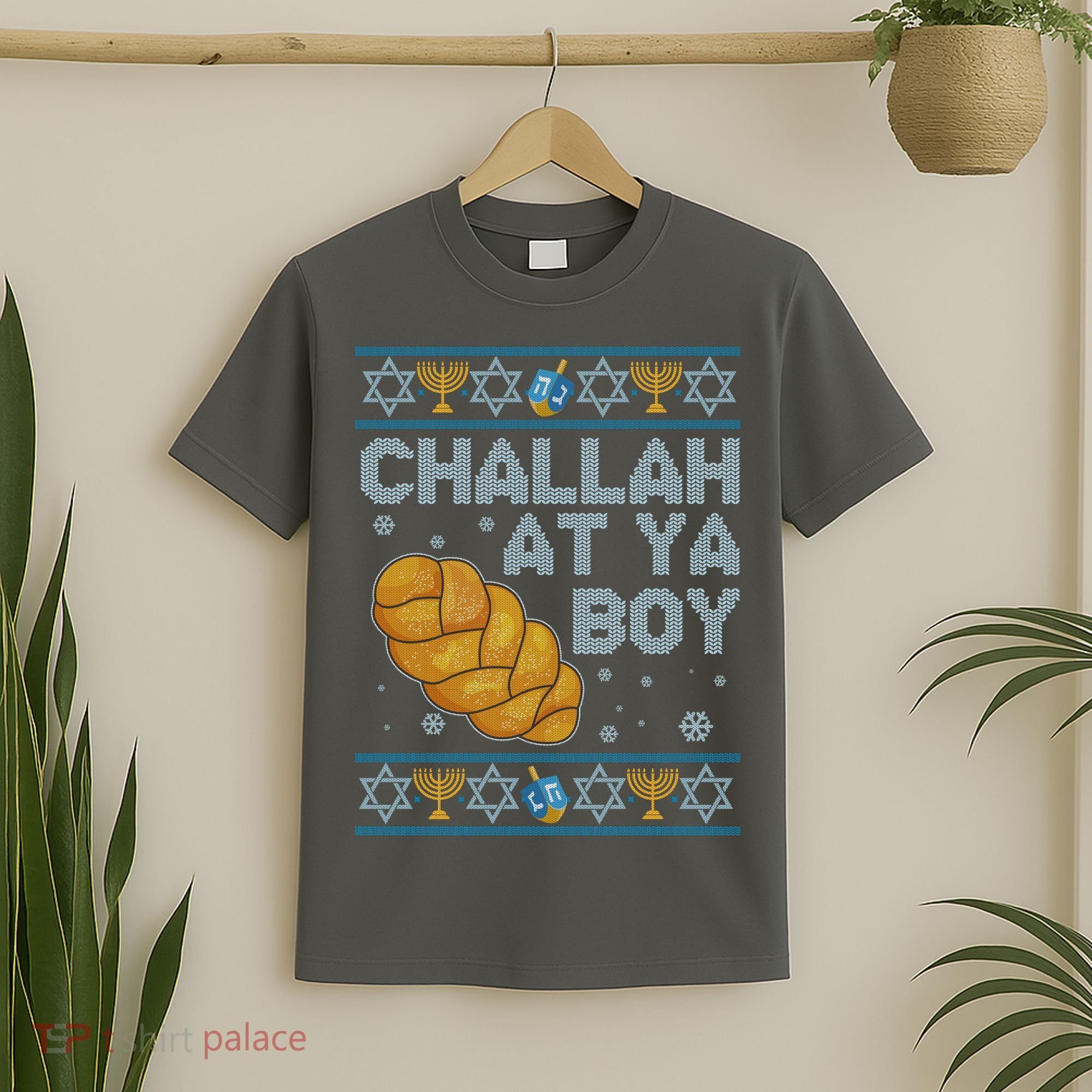 Funny Challah At Ya Boy Ugly Hanukkah Sweater T-Shirt