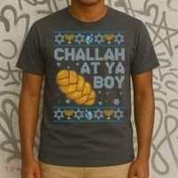 Funny Challah At Ya Boy Ugly Hanukkah Sweater T-Shirt thumb 3