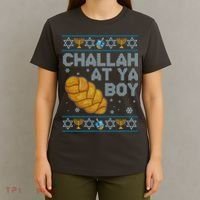 Funny Challah At Ya Boy Ugly Hanukkah Sweater T-Shirt thumb 4