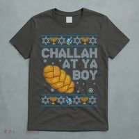 Funny Challah At Ya Boy Ugly Hanukkah Sweater T-Shirt thumb 5