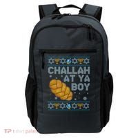 Funny Challah At Ya Boy Ugly Hanukkah Sweater Backpack thumb 0