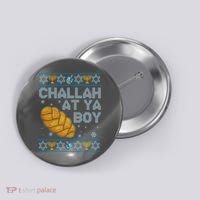 Funny Challah At Ya Boy Ugly Hanukkah Sweater Button thumb 0