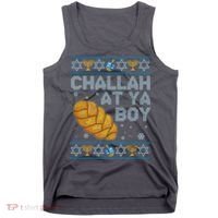 Funny Challah At Ya Boy Ugly Hanukkah Sweater Tank Top thumb 0