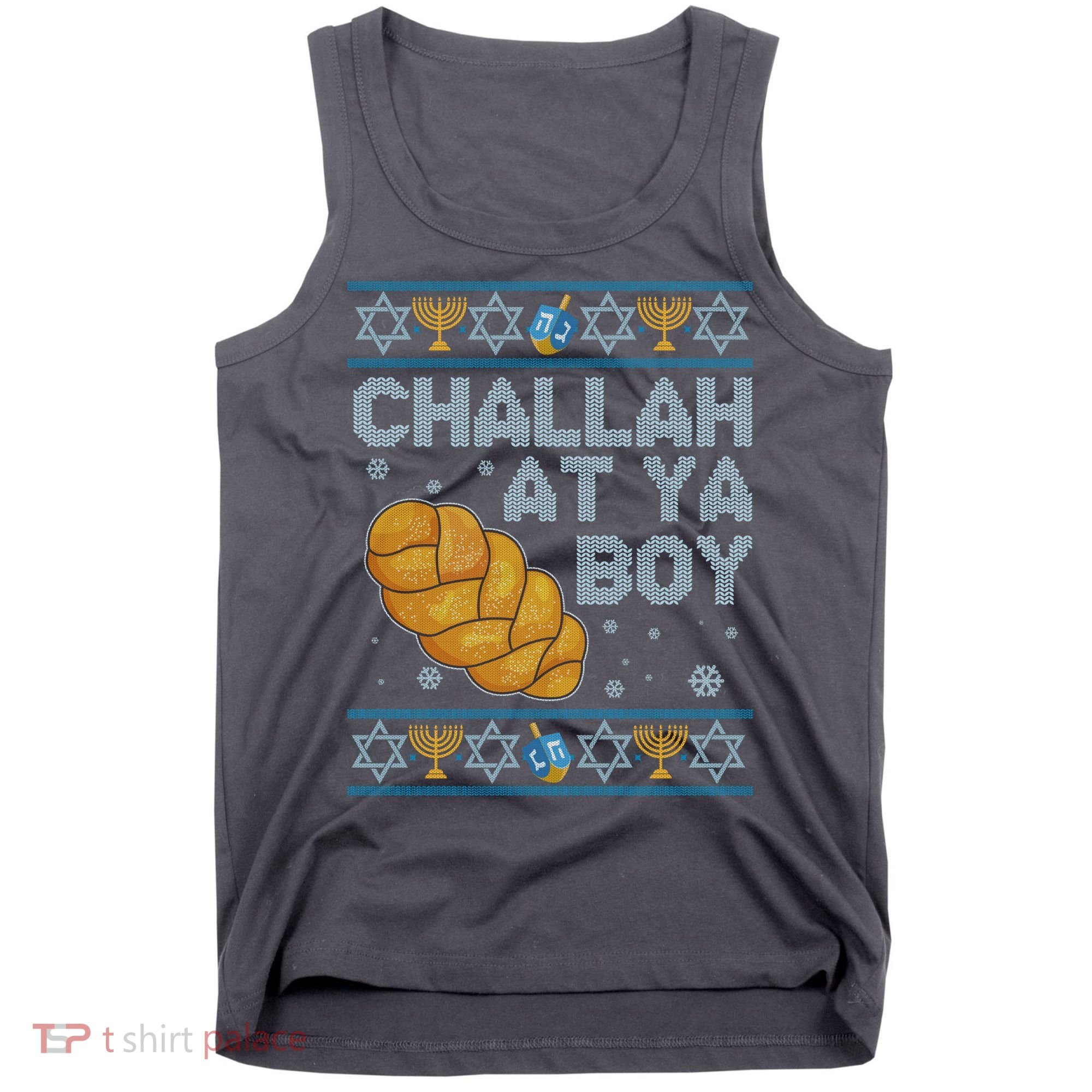 Funny Challah At Ya Boy Ugly Hanukkah Sweater Tank Top