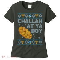 Funny Challah At Ya Boy Ugly Hanukkah Sweater Women's T-Shirt thumb 0