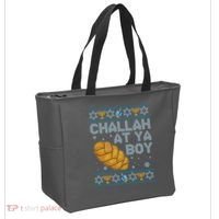 Funny Challah At Ya Boy Ugly Hanukkah Sweater Tote Bag thumb 2