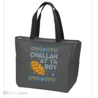 Funny Challah At Ya Boy Ugly Hanukkah Sweater Tote Bag thumb 3