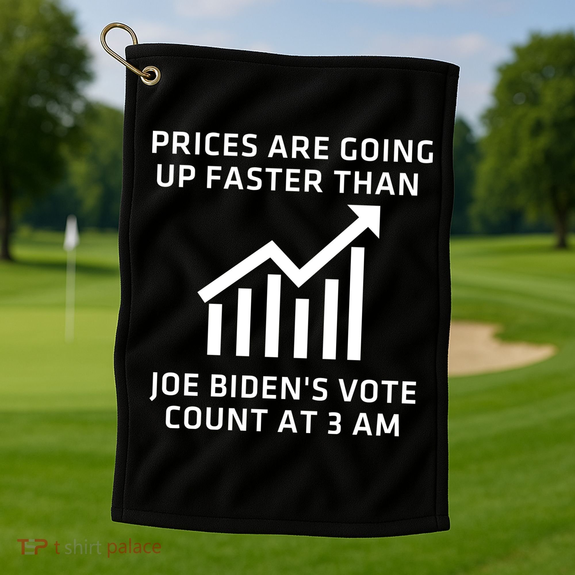 Funny Conservative Anti Joe Biden Inflation Golf Towel