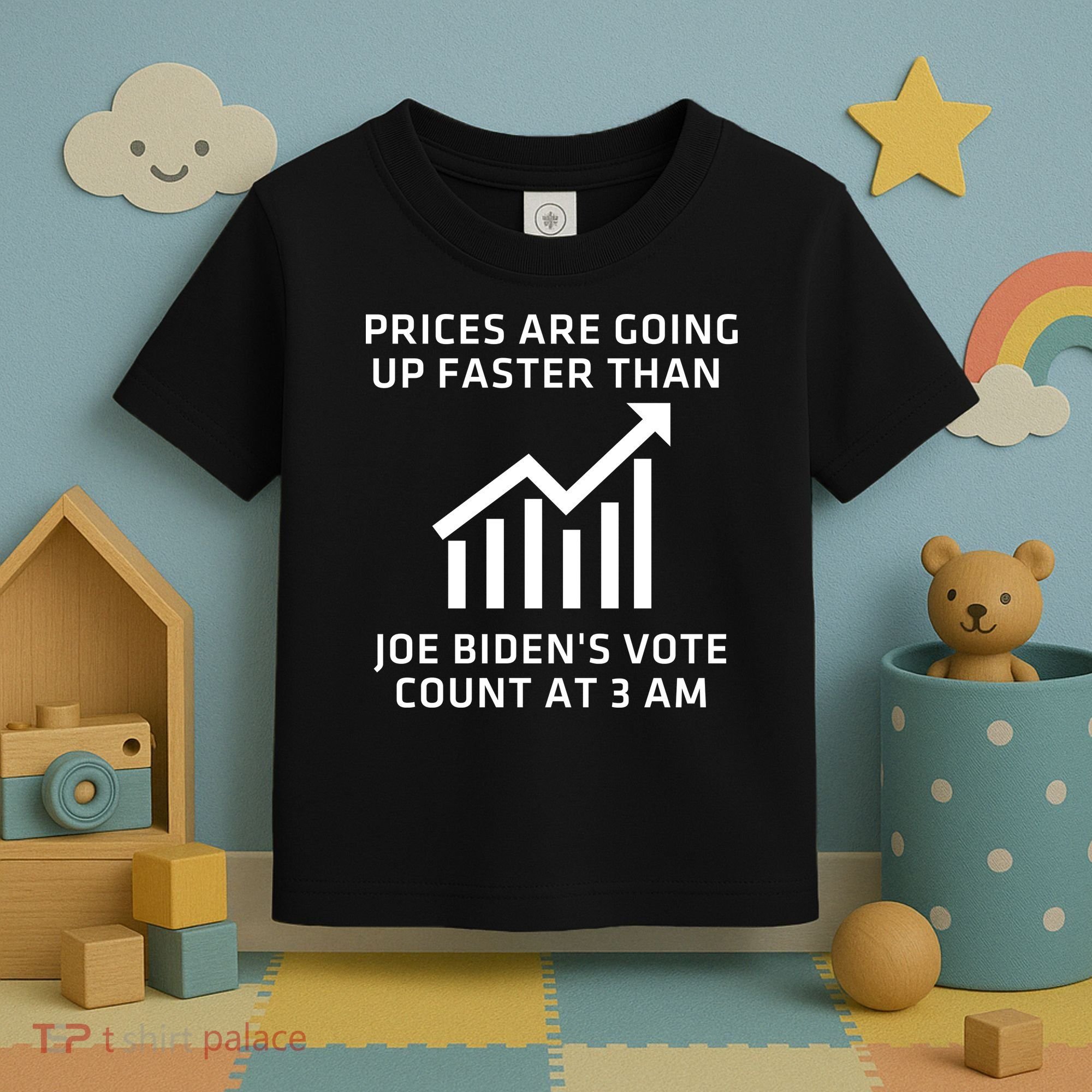 Funny Conservative Anti Joe Biden Inflation Toddler T-Shirt
