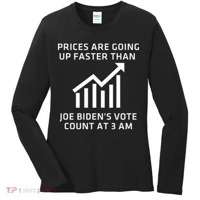 Funny Conservative Anti Joe Biden Inflation Women's Long Sleeve Shirt