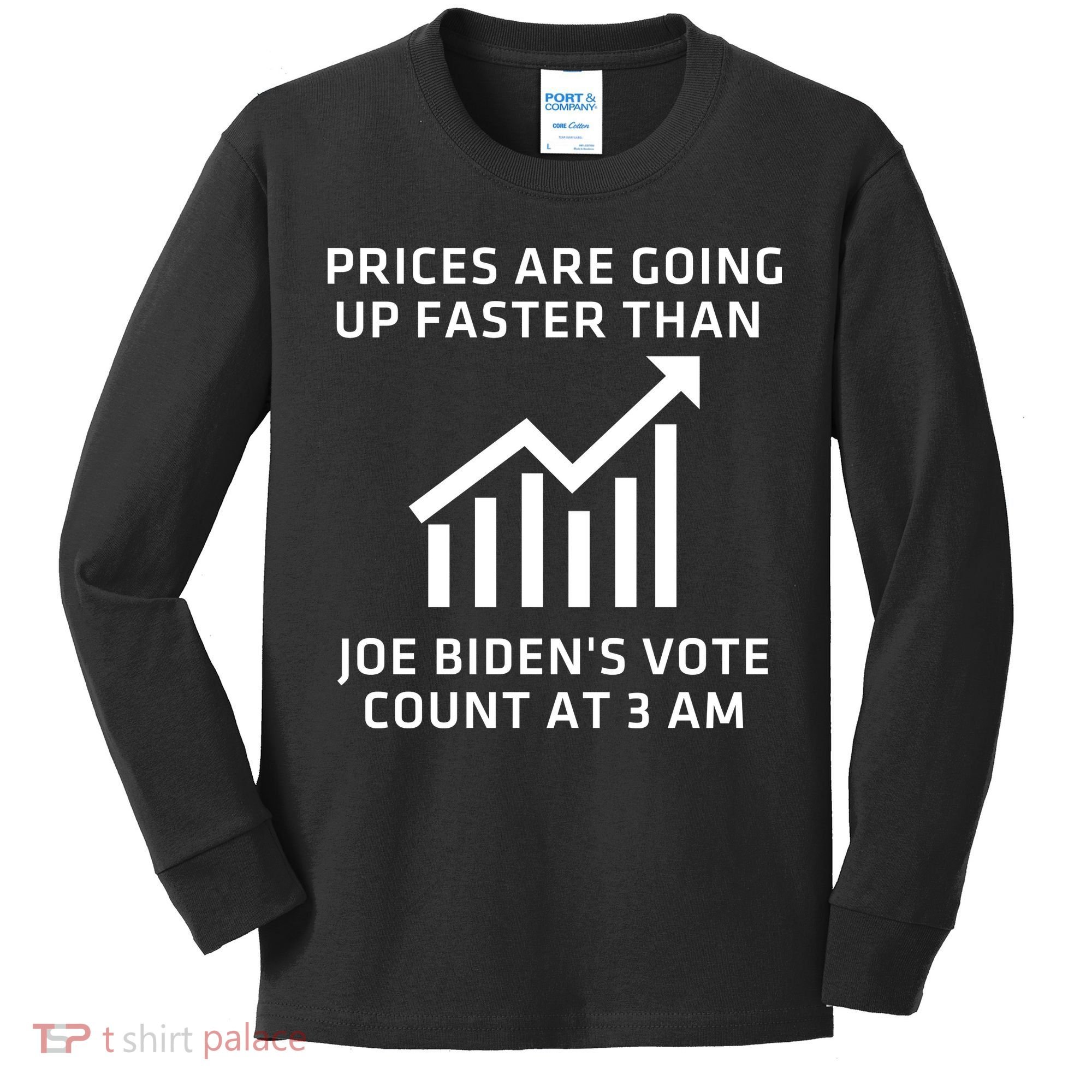 Funny Conservative Anti Joe Biden Inflation Kids Long Sleeve Shirt