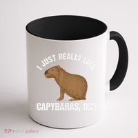 Funny Capybara Art For Rodent Capybara Lover Coffee Mug thumb 1