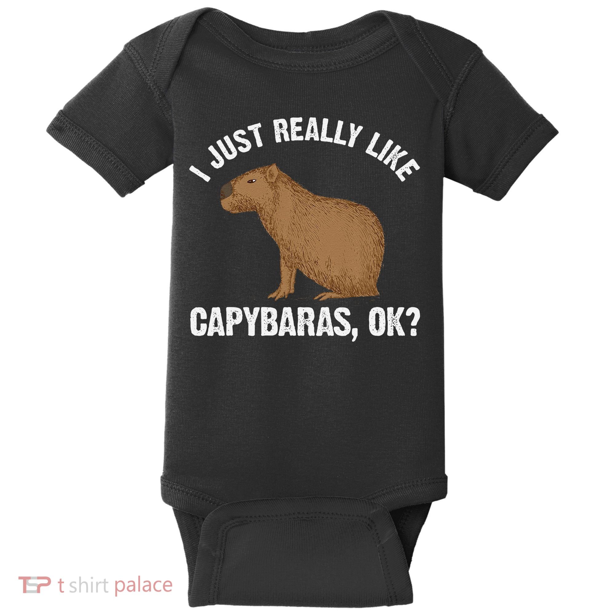 Funny Capybara Art For Rodent Capybara Lover Baby Bodysuit
