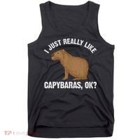 Funny Capybara Art For Rodent Capybara Lover Tank Top thumb 0