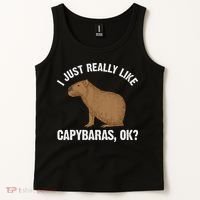 Funny Capybara Art For Rodent Capybara Lover Tank Top thumb 2
