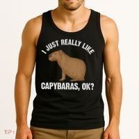 Funny Capybara Art For Rodent Capybara Lover Tank Top thumb 3