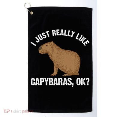 Funny Capybara Art For Rodent Capybara Lover Golf Towel