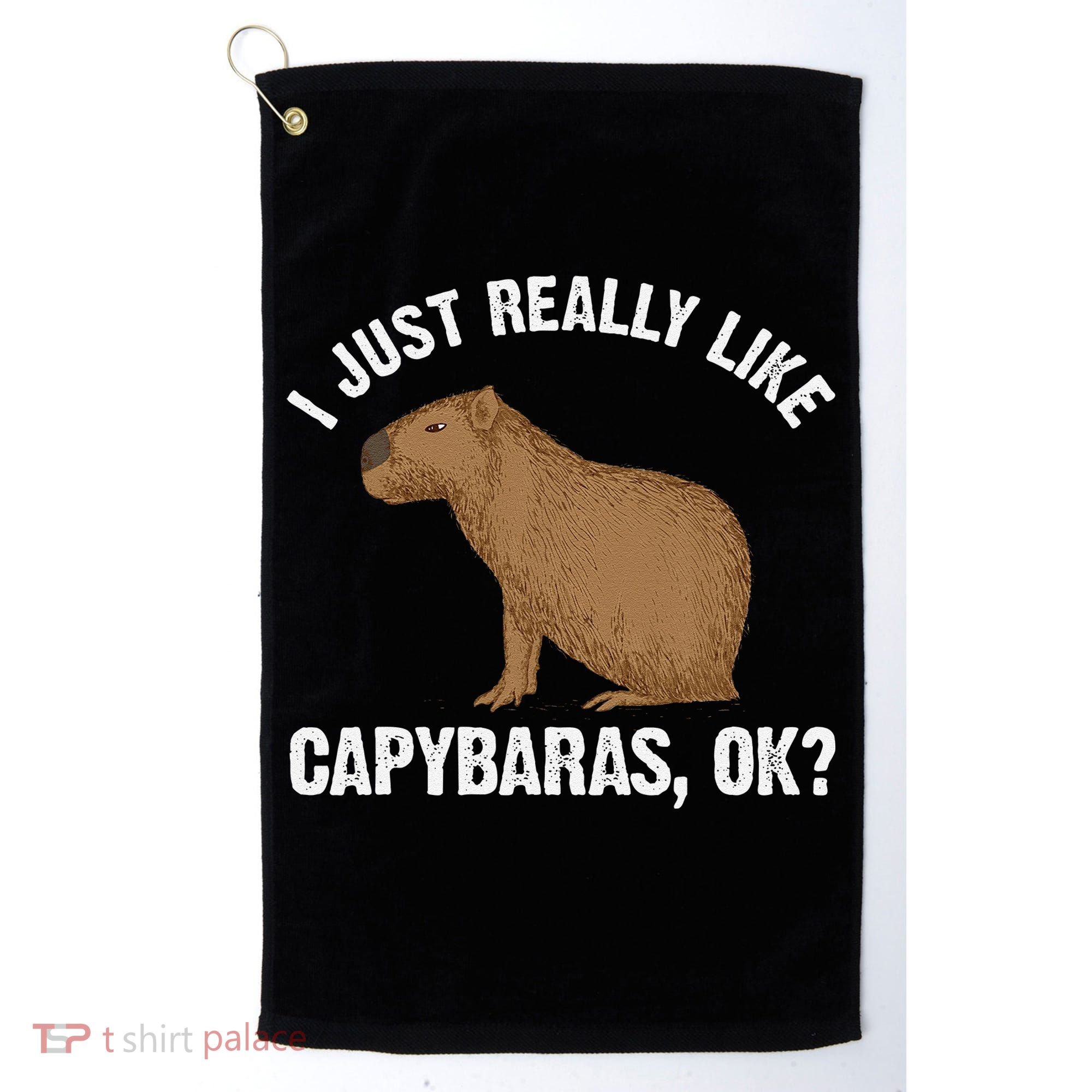 Funny Capybara Art For Rodent Capybara Lover Golf Towel