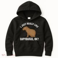 Funny Capybara Art For Rodent Capybara Lover Kids Hoodie thumb 0