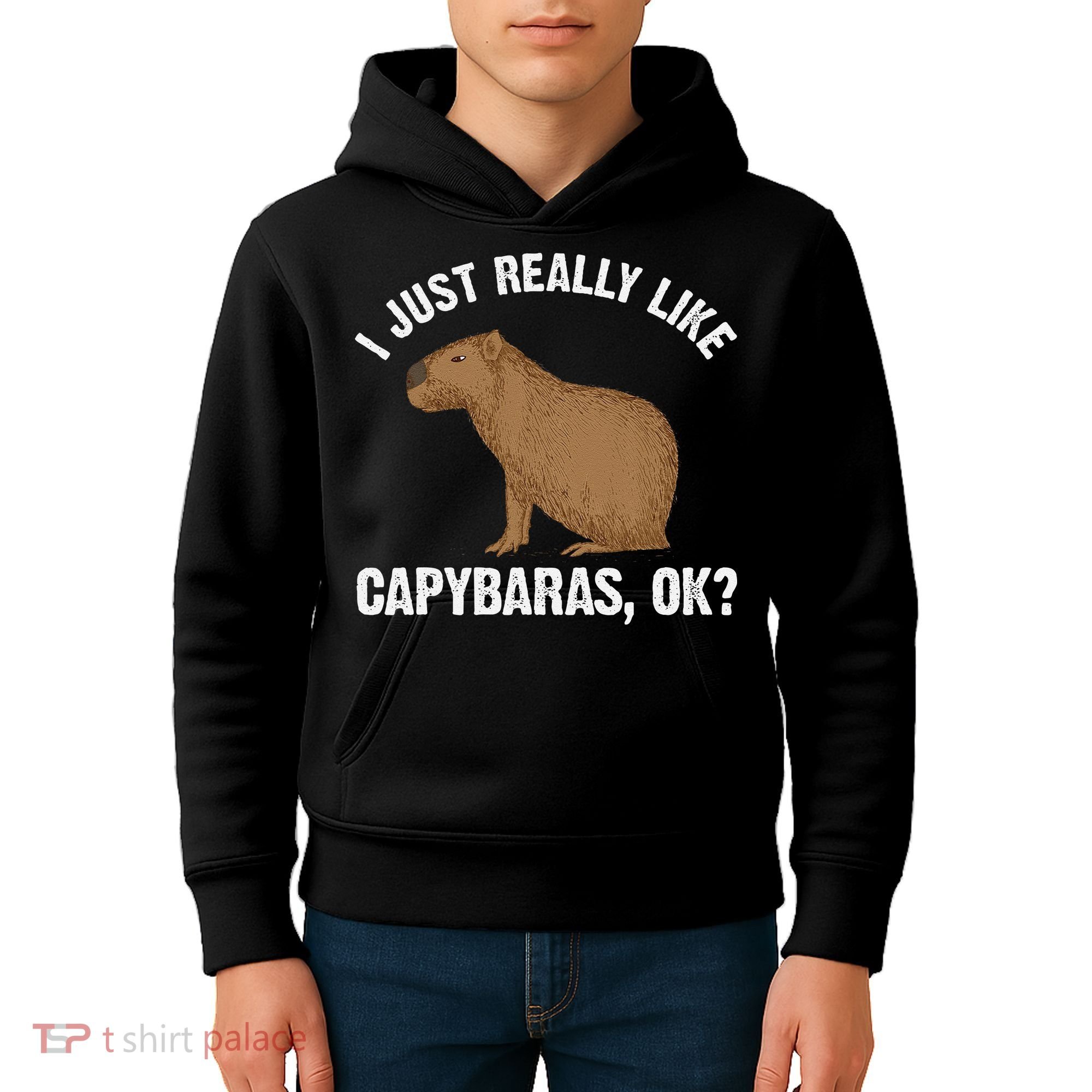 Funny Capybara Art For Rodent Capybara Lover Kids Hoodie