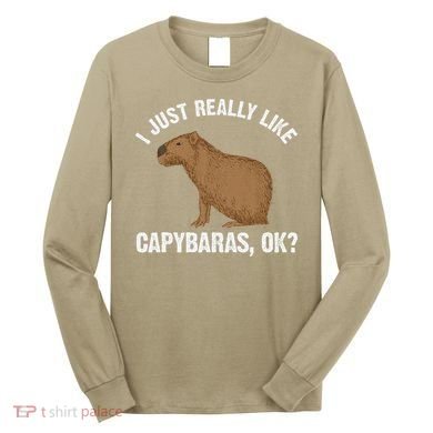 Funny Capybara Art For Rodent Capybara Lover Long Sleeve Shirt