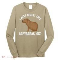 Funny Capybara Art For Rodent Capybara Lover Long Sleeve Shirt thumb 0