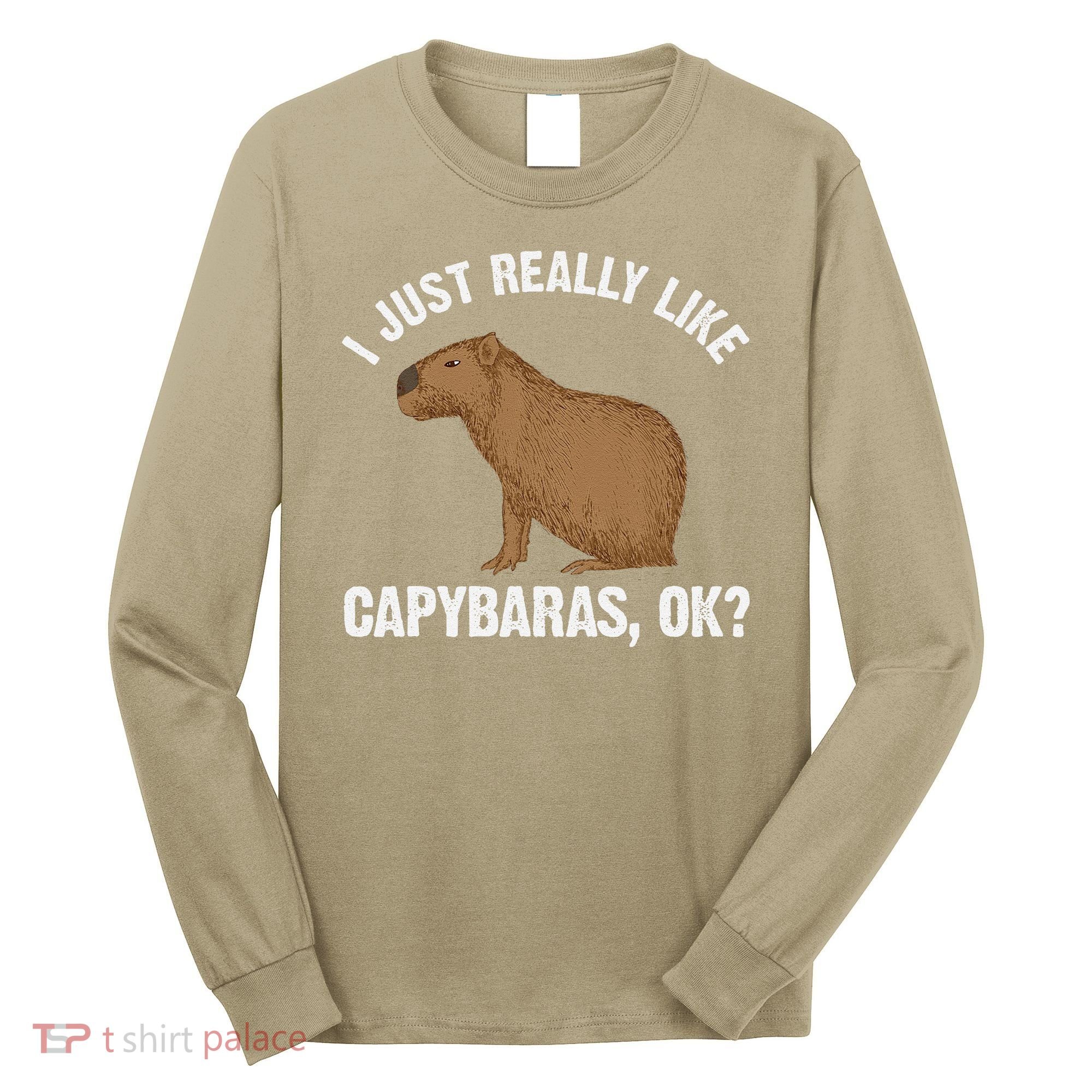 Funny Capybara Art For Rodent Capybara Lover Long Sleeve Shirt