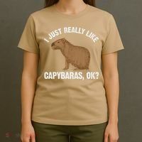 Funny Capybara Art For Rodent Capybara Lover T-Shirt thumb 4