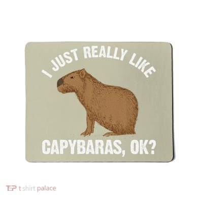 Funny Capybara Art For Rodent Capybara Lover Mousepad