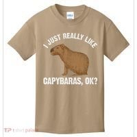 Funny Capybara Art For Rodent Capybara Lover Kids T-Shirt thumb 0