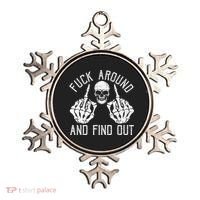 F Ck Around And Find Out Skeleton Fuckin Hand Skull Ornament thumb 0