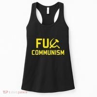 Fu Communism Anti Communist Protest Women's Tank Top thumb 0