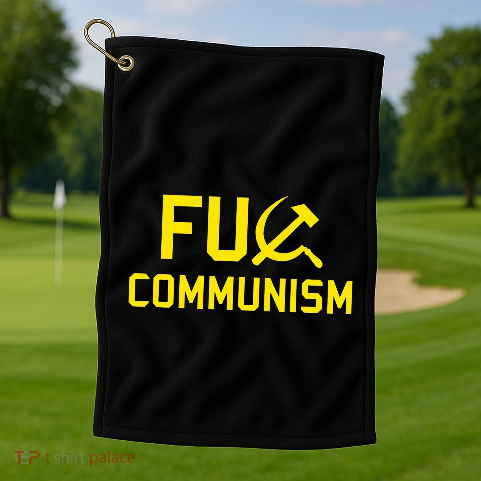 Fu Communism Anti Communist Protest Golf Towel