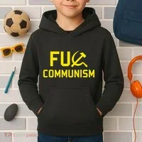 Fu Communism Anti Communist Protest Kids Hoodie thumb 2