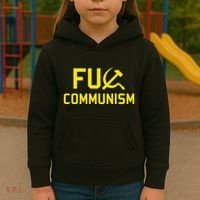 Fu Communism Anti Communist Protest Kids Hoodie thumb 3