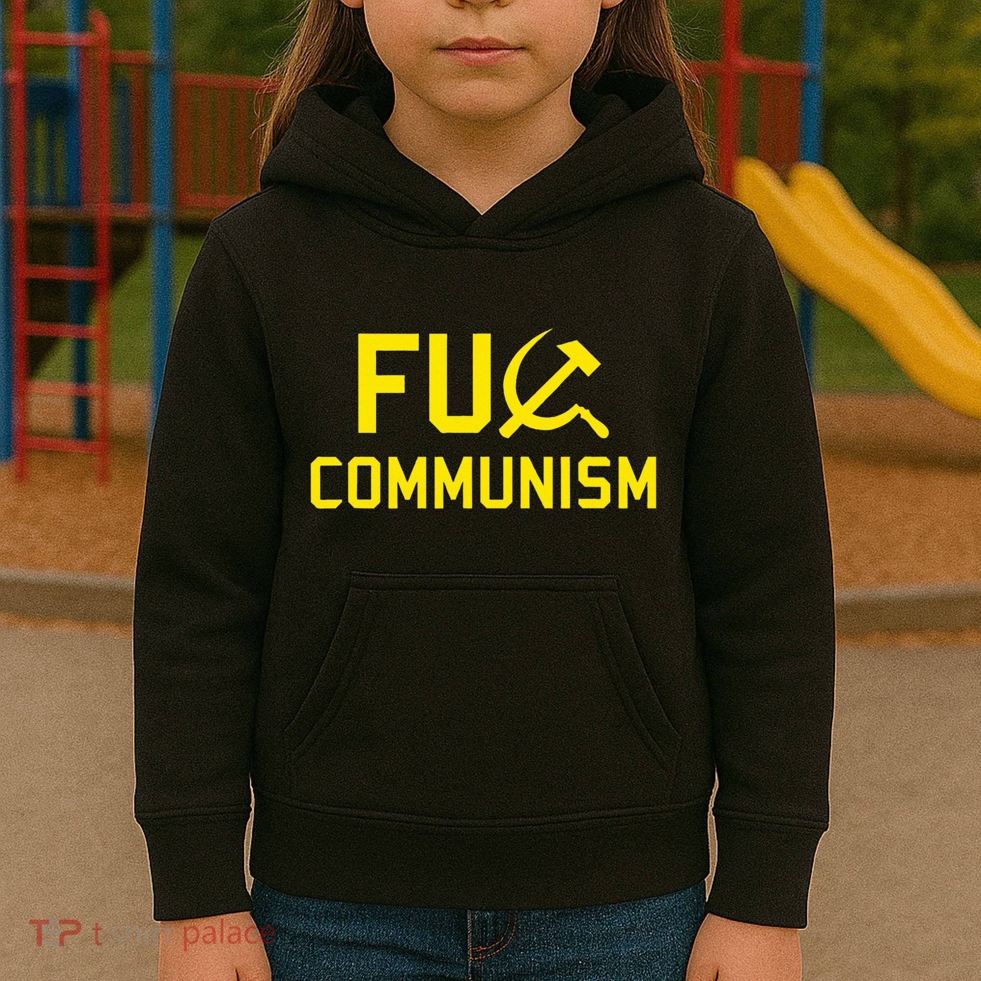 Fu Communism Anti Communist Protest Kids Hoodie
