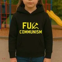 Fu Communism Anti Communist Protest Kids Hoodie thumb 3