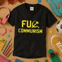 Fu Communism Anti Communist Protest Kids T-Shirt thumb 3