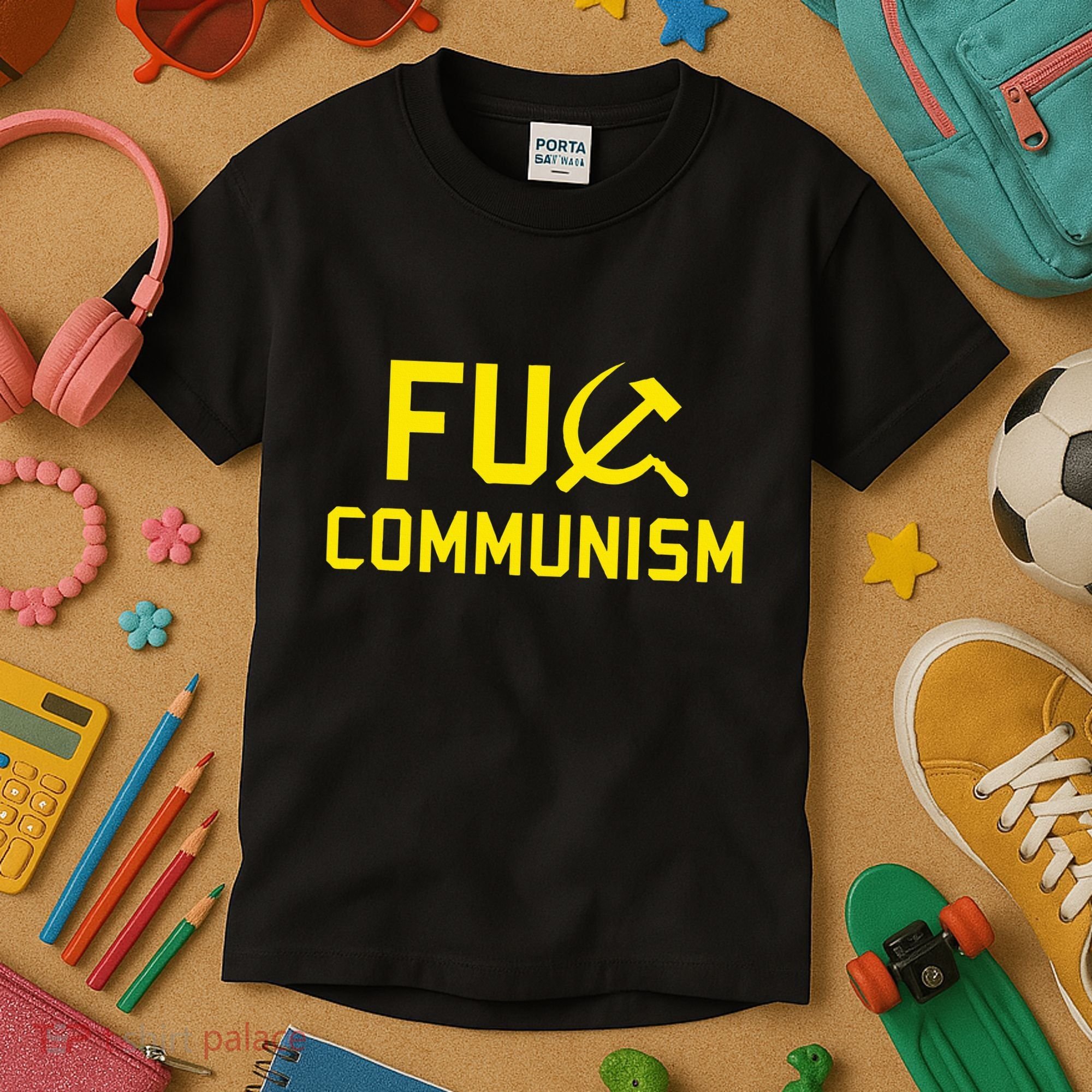 Fu Communism Anti Communist Protest Kids T-Shirt