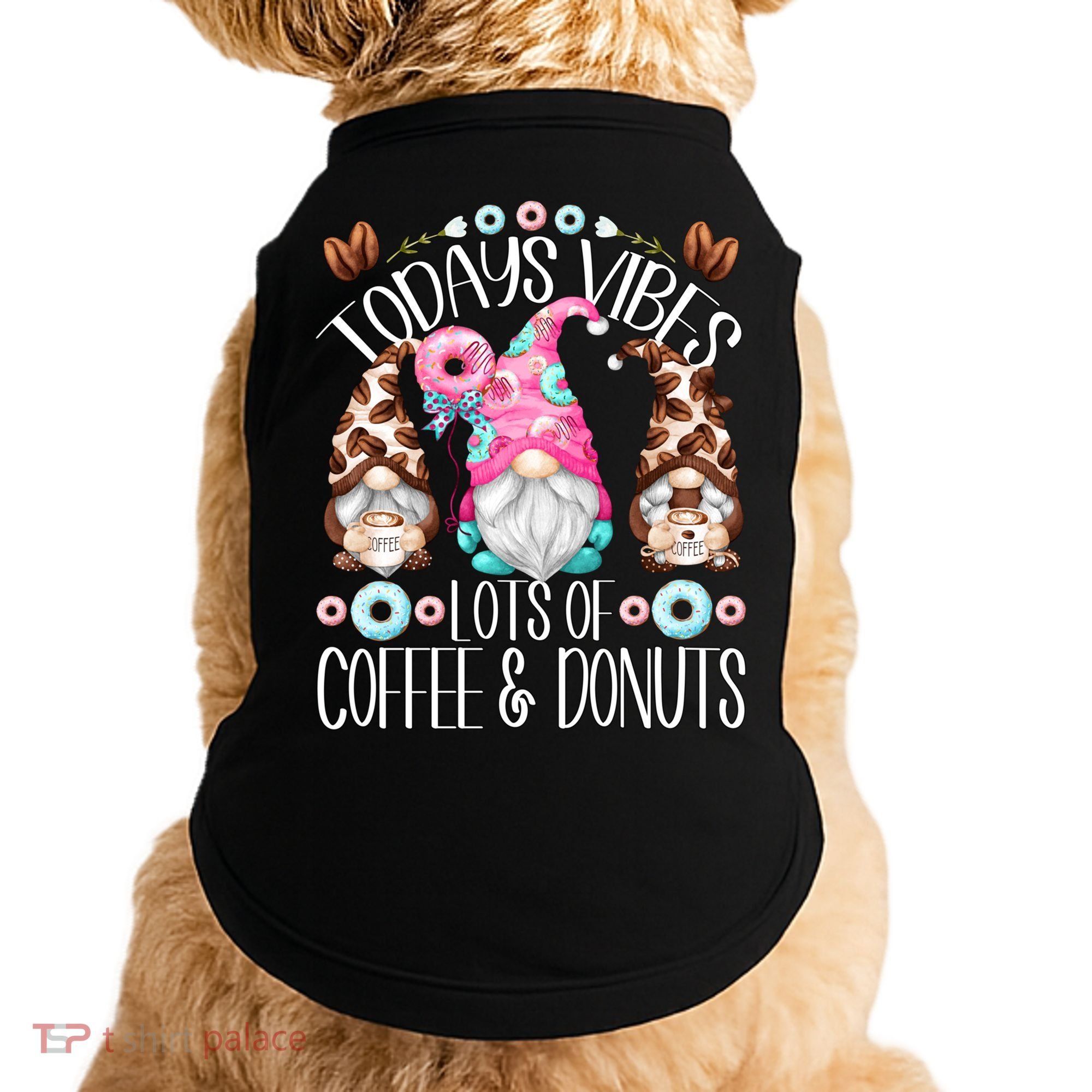 Funny Coffee And Donut Gnomes For And Donut Lover Gift Doggie Tank