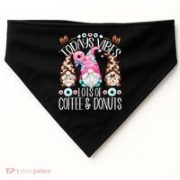 Funny Coffee And Donut Gnomes For And Donut Lover Gift USA-Made Doggie Bandana thumb 0