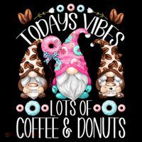 Funny Coffee And Donut Gnomes For And Donut Lover Gift Women's Hoodie thumb 2
