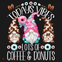 Funny Coffee And Donut Gnomes For And Donut Lover Gift Ornament thumb 1